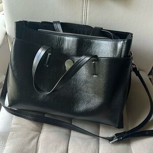 ZARA Woman Black Vinyl Purse